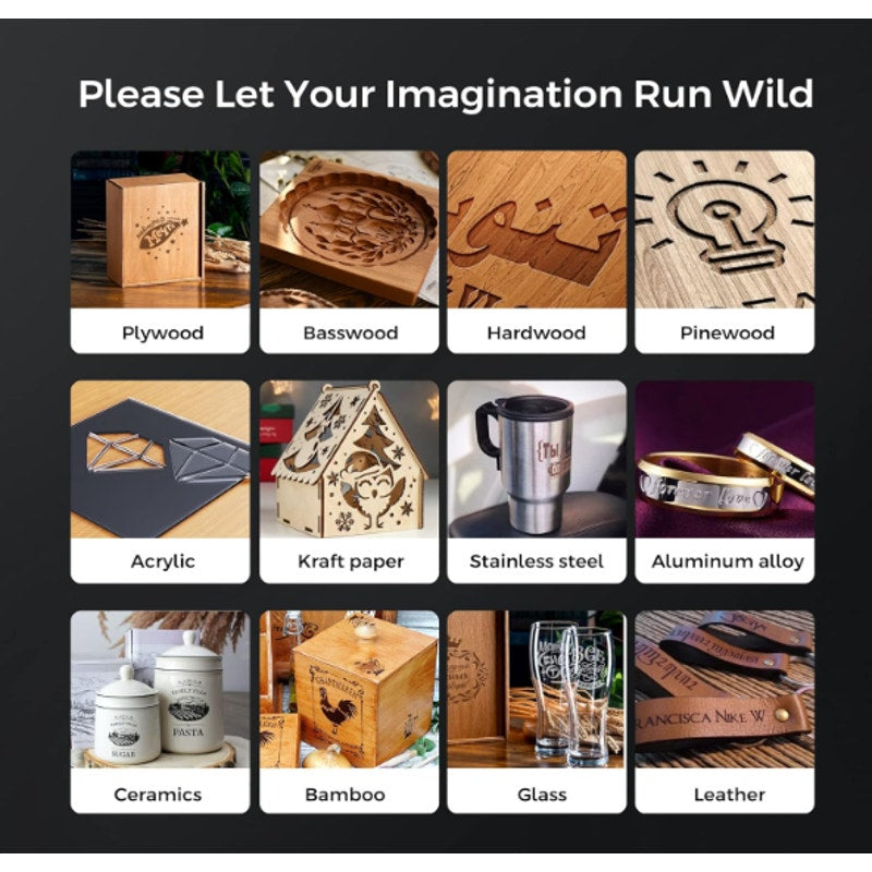 Longer RAY5 Laser Engraver, Laser Engraver 10W Engraving Area 15.75"x15.75"