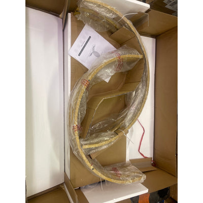 Tribesigns 39" Console Table, Narrow Faux Marble Entryway Hallway Table Gold