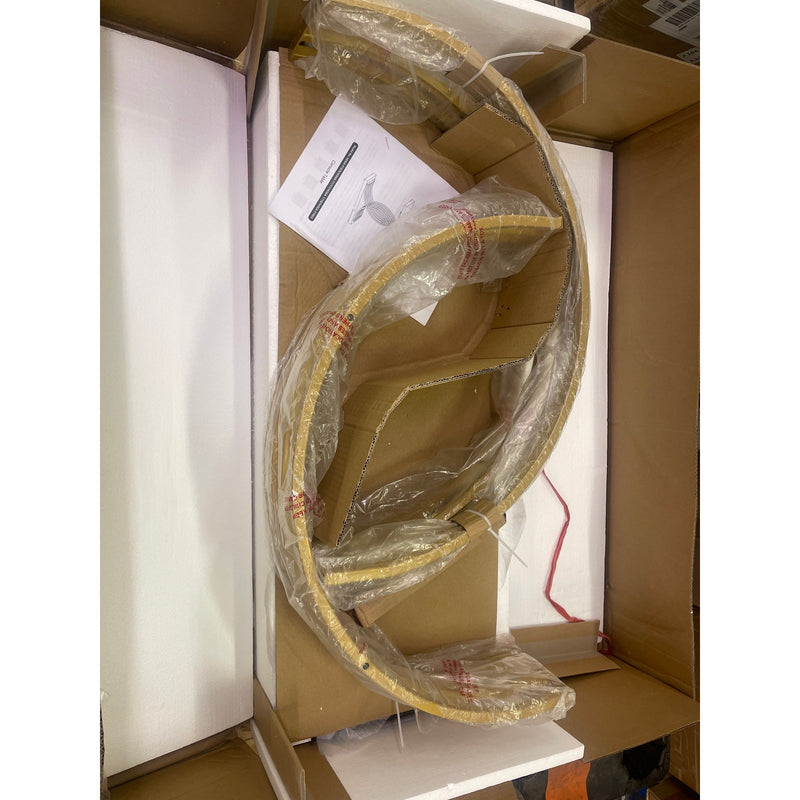 Tribesigns 39" Console Table, Narrow Faux Marble Entryway Hallway Table Gold