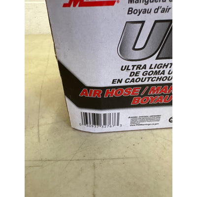 Milton Industries 1/4"x50' Rubber Air Hose, Ultra Lightweight 300 Max PSI - Red