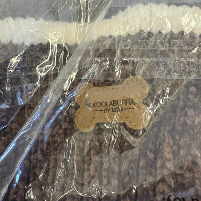 Koolaburra by UGG Pet Gus Striped Dog Sweater 17-18" Collar, Brown/White - Large