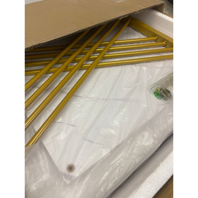 Tribesigns Square End Table 2-Tier Side Table White / Gold,, Missing Screws