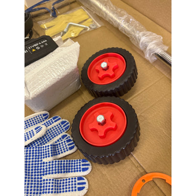 Layuni Cordless Lithium Electric Lawn Mower, Weed Wacker, Edger, 21 V 4.0 Ah