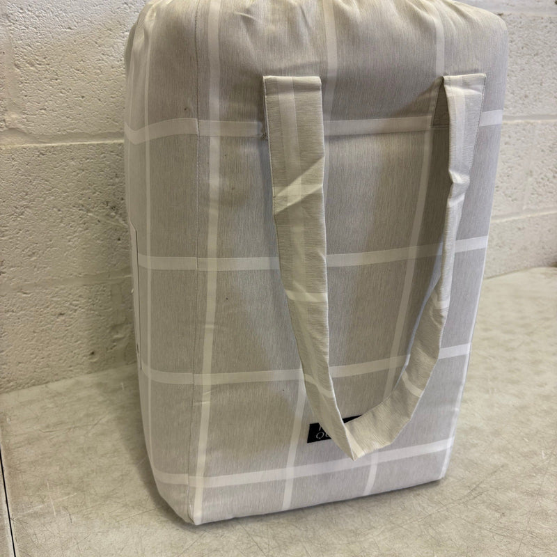 UGG Devon Queen Comforter Set w 2 Shams, Soft Bedding, Square Design - Gray