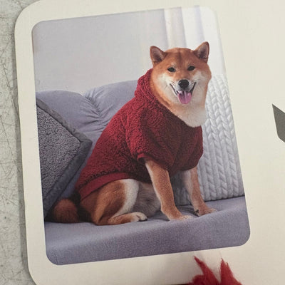 Koolaburra by UGG Pet Cozy Hoodie Dog Jacket Sweater, 20-21" Collar Red Fuzzy XL