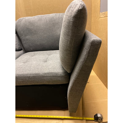 Set-of-2 33 x 36 x 36" Love Seat, Corner Chairs, Living Room Furniture, Gray