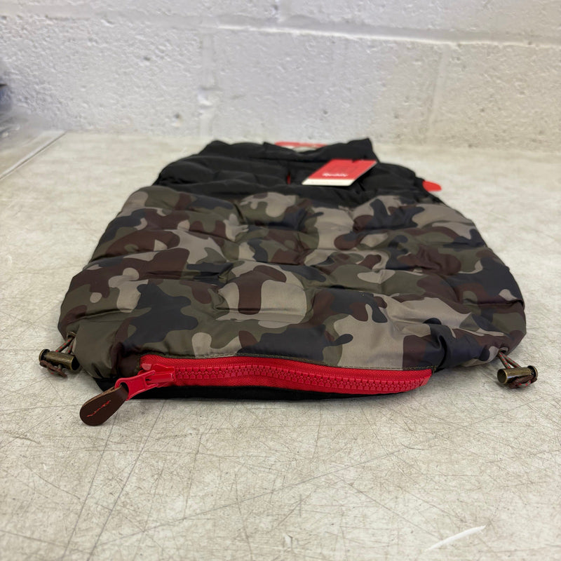 Dog Lightweight Reflective Puffer Vest Camouflage Navy, Reddy Size L For 17"-19"