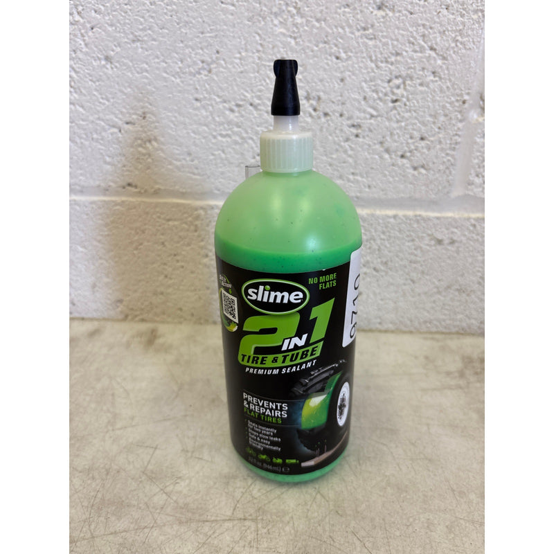 Slime 2-in-1 Tire & Tube Sealant, Seals Stops Leaks Prevents/Repairs - 32 oz