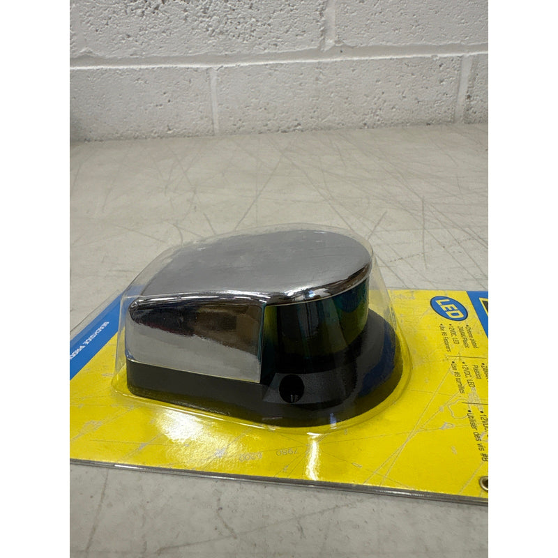 Seachoice LED Boat Navigation Bow Light, 02021 Zamak Chrome-Plated 12V Bi-Color