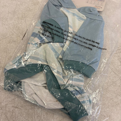 Koolaburra UGG Pet Hooded Sweatshirt Dog Jacket 15-16" Collar Aqua Stripe Medium