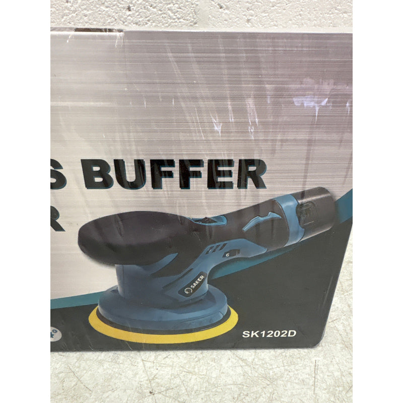 Saker Cordless Buffer Polisher 12V Rechargeable Battery Blue with 6 Accessories