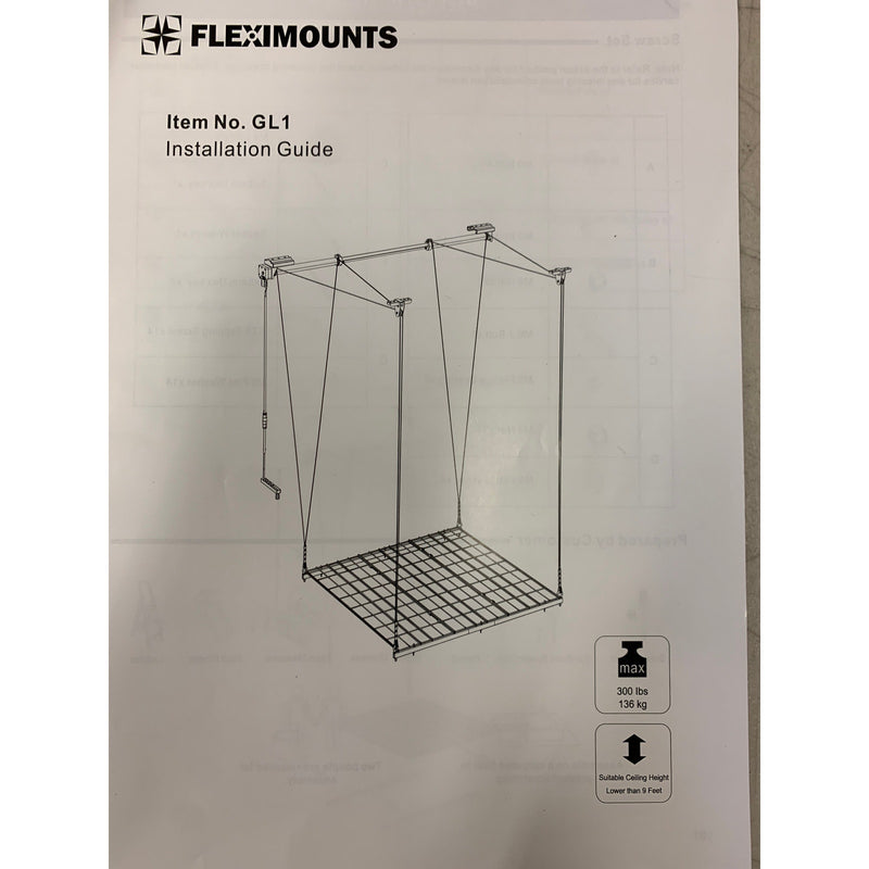 FLEXIMOUNTS Garage Lifting Storage Rack, 4x4&