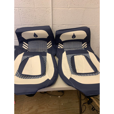 The Cushion World Car Seat Cushion Covers Navy & Cream Checkered, Universal Fit