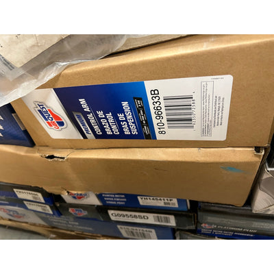 Pallet-of-75+ Pcs Auto Car Parts & Accessories Rotors, Control Arms, Brake Pads