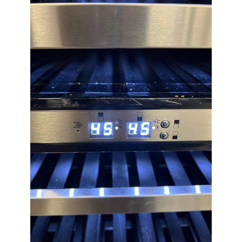 Danby Dual-Zone Wine Cooler 38-Bottle, Black/Stainless Steel, SEE DETAILS