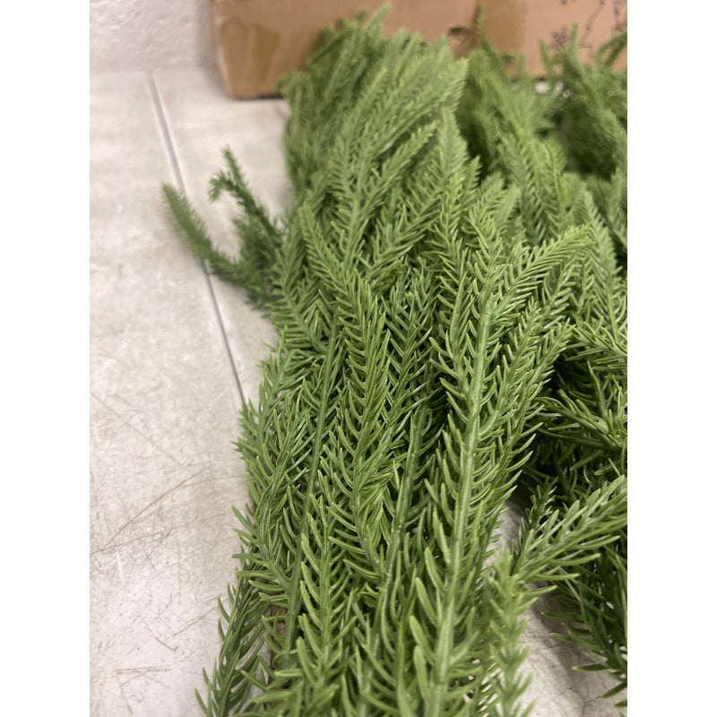 Senjie 36" Norfolk Pine Stems Real Touch Artificial Christmas Branches 12 Pcs