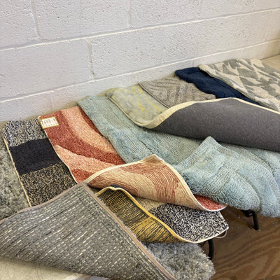 Mix of 8 Small Rugs, For Kitchen, Bathroom, Entryway, Nonslip Textured Bath Rugs