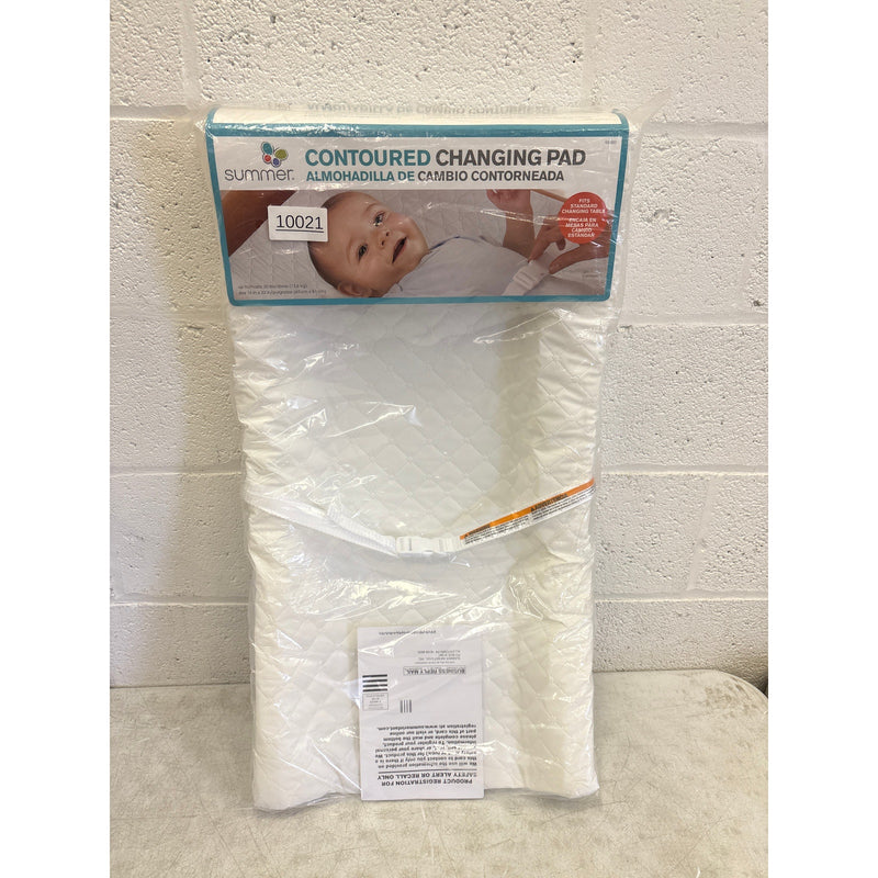 Summer Infant Contoured Changing Pad 32 x 16 inches with Safety Buckle - White