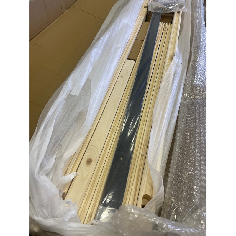 VINGLI 30"X84" Barn Door, 5.5ft Sliding Door Solid Wood, Tan with Hardware