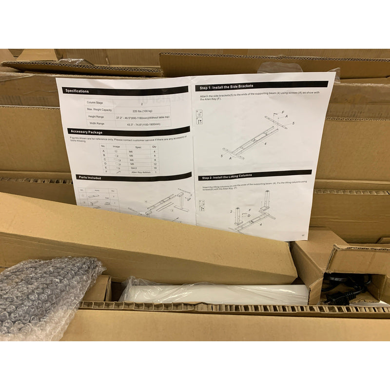 FLEXISPOT Electric Height Adjustable Standing Desk FRAME ONLY EC3WV2 SEE DETAILS