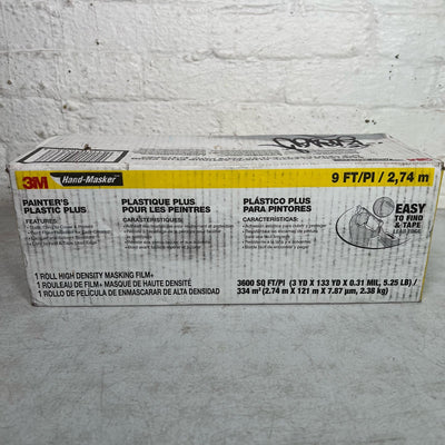 3m Mfb-9 9' X 400' Hand-Masker Painters Plastic Plus, Protective Plastic .31 MIL
