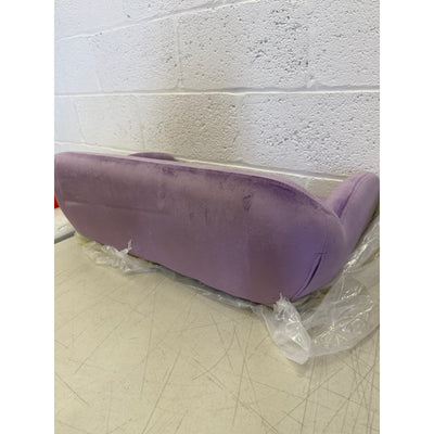Small Purple Luxury Velvet Pet Couch w Brown Wooden Legs, Small. 28"x18"x12"
