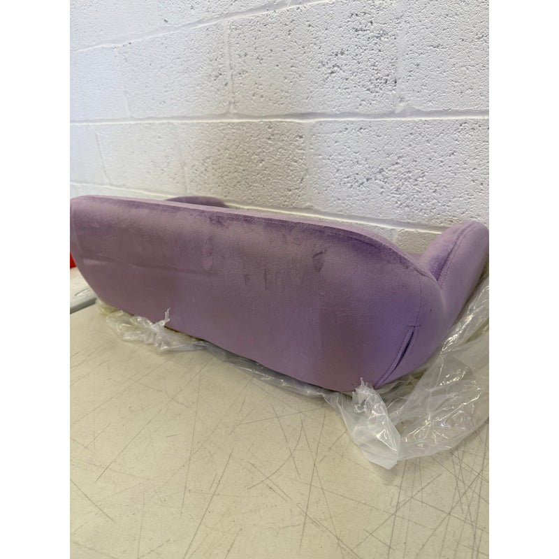 Small Purple Luxury Velvet Pet Couch w Brown Wooden Legs, Small. 28"x18"x12"