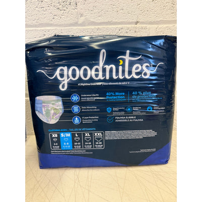 (2pk) Goodnites Boys' Nighttime Bedwetting Underwear, Size S/M (43-68 lbs) 44 Ct