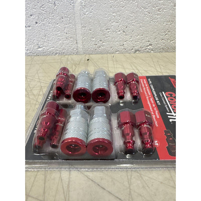Milton Industries 14 Piece Red Coupler/Plug M-style 1/4" NPT Kit - S-314MKIT
