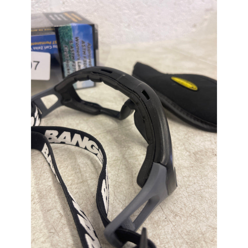 Bangerz Sports Eye Protection HS-Elite PERMANENT AntiFog Black Frame, Clear Lens