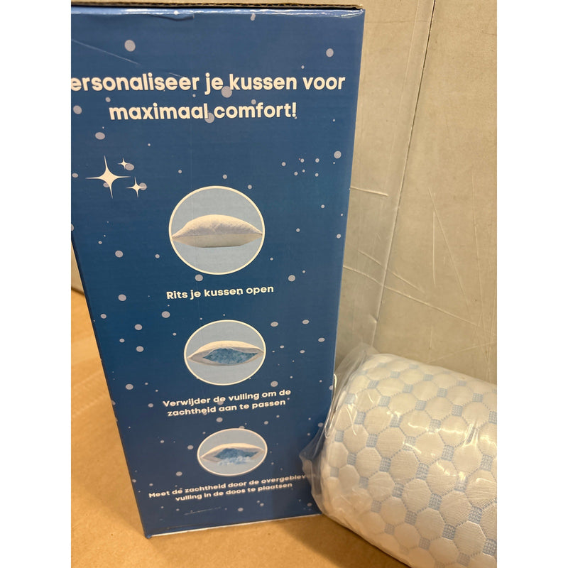 Waka Sleep Memory Foam Pillow, 26" x 16" Adjustable Softness, Polyester & Bamboo