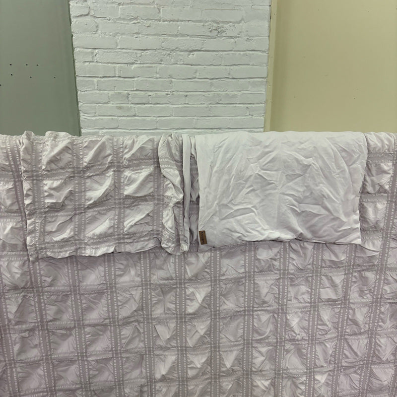 Koolaburra by UGG Full Comforter Set w 2 Pillow Shams, Square Pattern, Beige