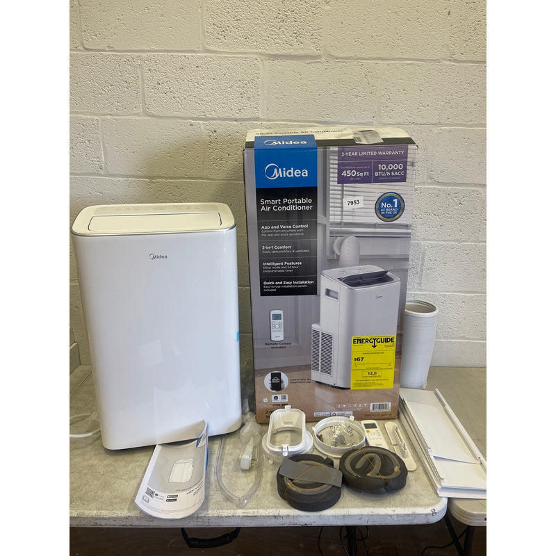 Midea Smart Air Conditioner 10,000 BTU DOE Portable with Wheels, Standup