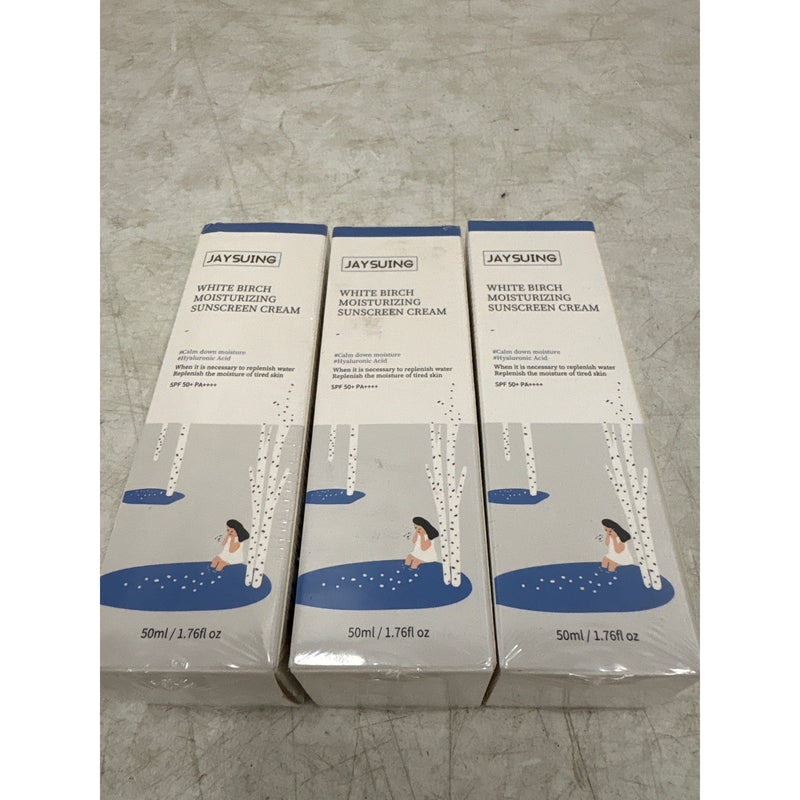 3-PACK Jaysuing Birch Juice Moisturizing Sunscreen SPF 50+ / PA++++/50ml Each