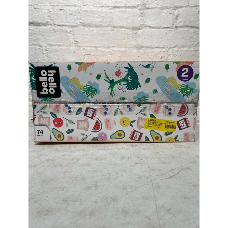 Hello Bello Diapers, Size 2, 74 Count, 10-16 lb, Hypoallergenic, Leak Protection