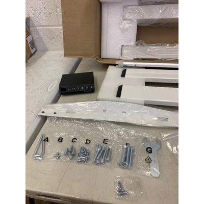 Escritorio de pie Flexispot con controlador de memoria multibotón, blanco EN1W-V2