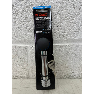 CURT 1/2" Hitch Lock with 5/8" Adapter (1-1/4" or 2" Receiver, Right-Angle)