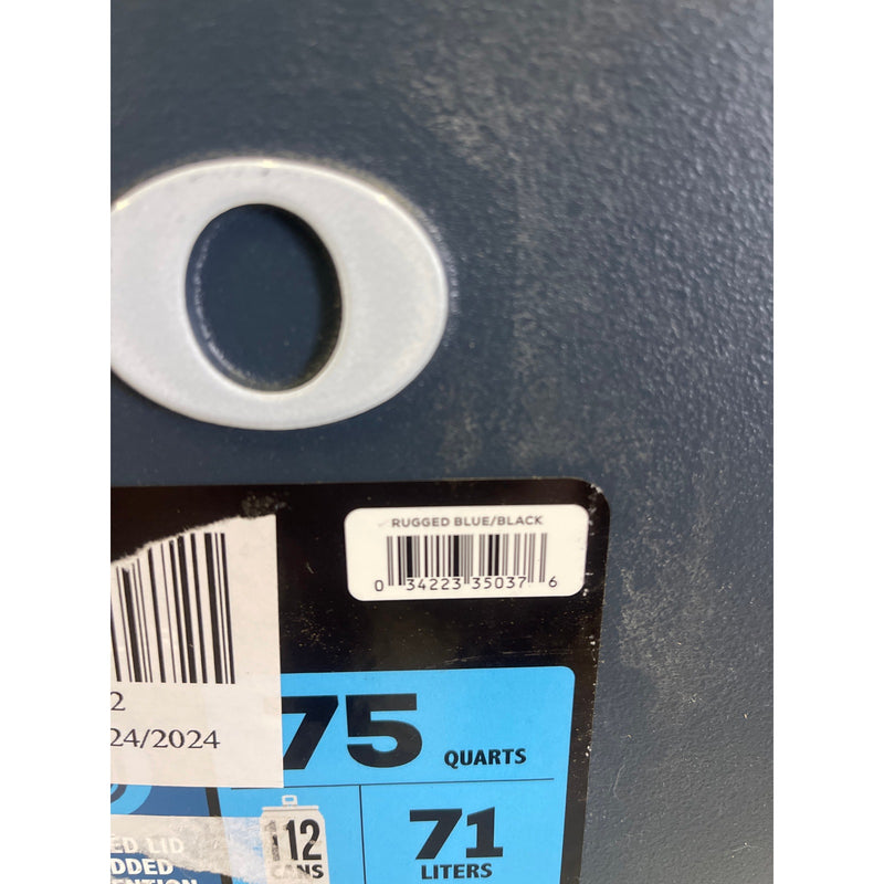 Igloo 75 Quart Rugged Blue Performance Cooler with Wheels Bottle Opener Handles