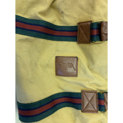 Ralph Lauren Fragrances Tote Bag Tan with Green , Blue and Red Stripe