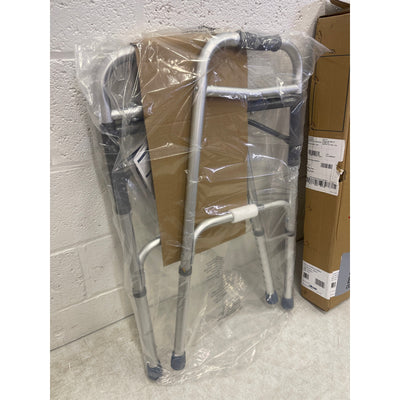 Drive Medical Deluxe 2-Button Folding Walker, Silver, 10200-1 Lightweight