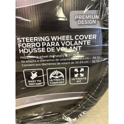 Plasticolor Honda Deluxe Steering Wheel Cover: Leather-Like, Fits 14.5-15.5"