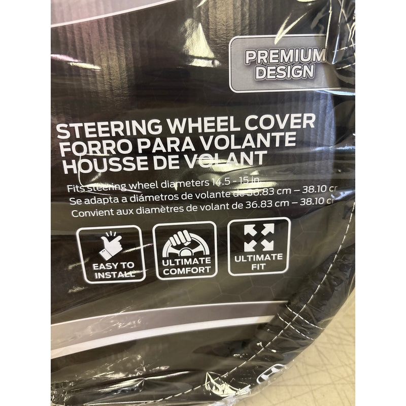 Plasticolor Honda Deluxe Steering Wheel Cover: Leather-Like, Fits 14.5-15.5"
