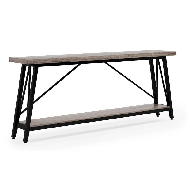 Tribesigns 70.9" Console Table, Extra Long Sofa Table Behind Couch Gray/Black
