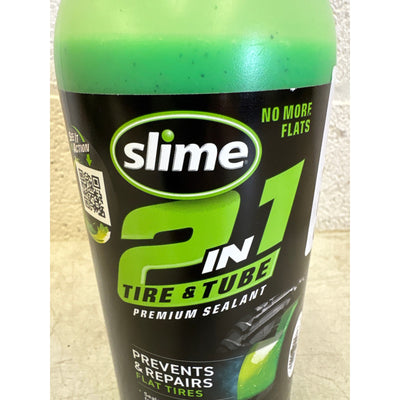 Slime 2-in-1 Tire & Tube Sealant, Seals Stops Leaks Prevents/Repairs - 32 oz