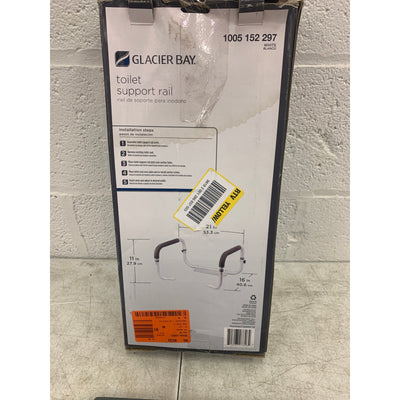 Glacier Bay Toilet Support Rail Adjustable Grab Bar - White - FGB368GB