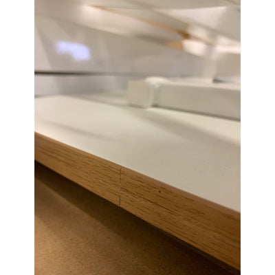 FLEXISPOT Bedside Table w Hidden Rolling Casters White 28"x16" MT025W-2816