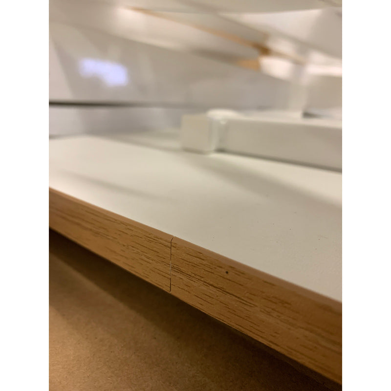 FLEXISPOT Bedside Table w Hidden Rolling Casters White 28"x16" MT025W-2816