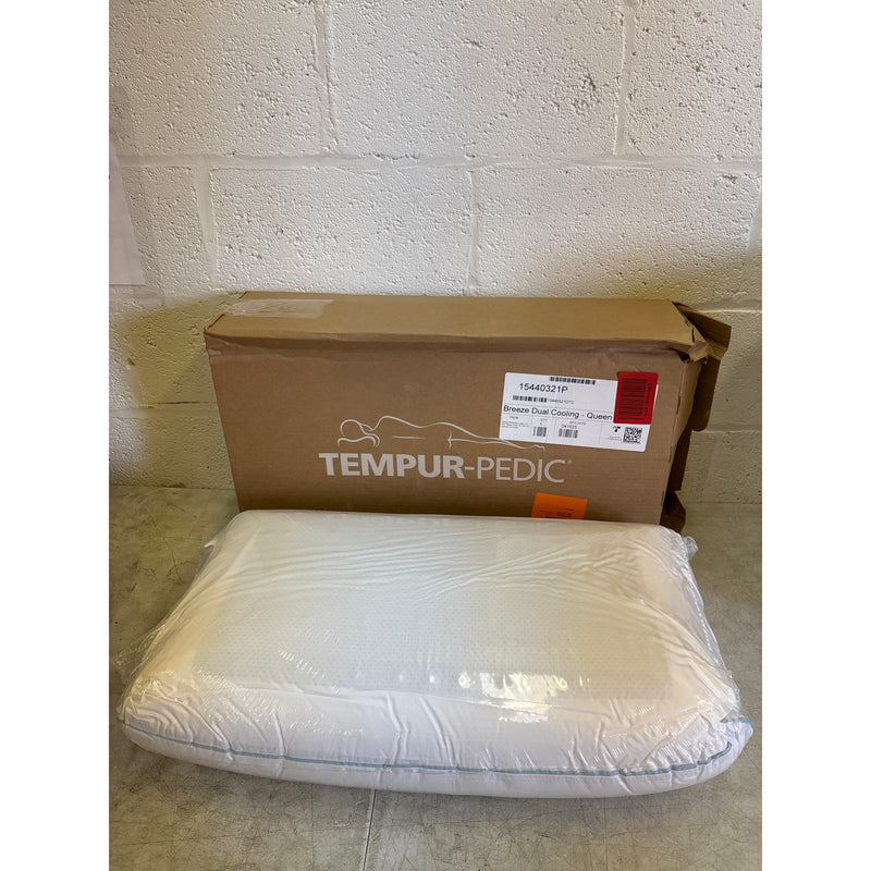 Tempur-Pedic TEMPUR-Cloud Dual Cooling Pillow, Queen, White 27 x 19 x 6.4 Inches