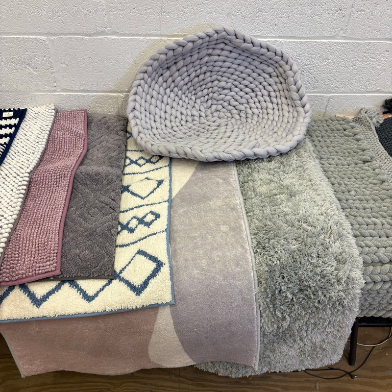 Mix-of-14 Rugs & Floor Mats, Rectangular, for Bedroom, Bathroom & Front Door