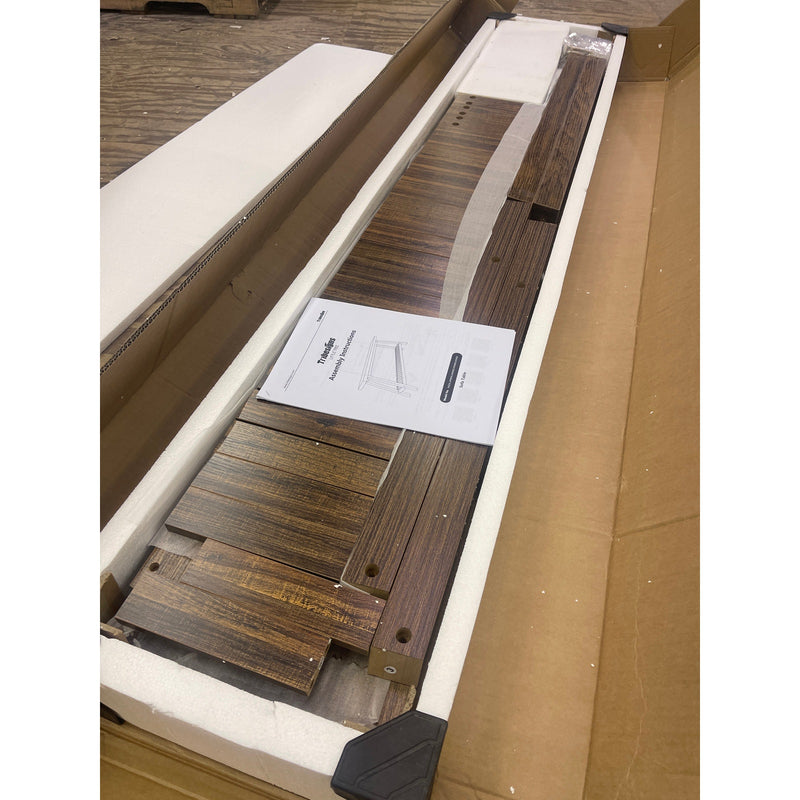 Tribesigns Farmhouse Console Table 70.9" Entryway Table 2-Tier Sofa Table RUSTIC